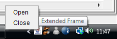 ExtendedJFrame r�duite dans le System Tray